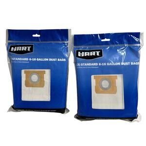 HART 6 to 16 Gallon Standard Dust Bag 3 pack VDBM 3701 Wet Dry Vac Lot of 2